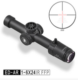 Discovery ED AR 1-6X24 IR First Focal Plane Illuminated Reticle, With Sunshade