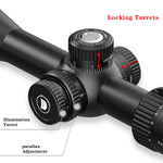 Discovery Optics LHD 6-24X50 SFIR First Focal Plane IR, Side Focus, Includes Sun Shade, and Flip-Up Front Cover.