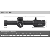 Discovery ED AR 1-6X24 IR First Focal Plane Illuminated Reticle, With Sunshade